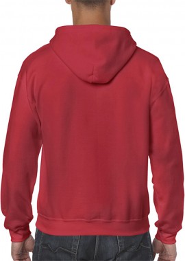 - Heavyweight Full Zip Hooded Sweat Gildan 18600 Red