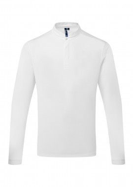 - Ανδρικό T-shirt με κουμπί Μακρυμάνικο PREMIER PR647 White