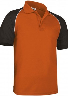 - Κοντομάνικο Polo Shirt VENUR Valento POVARGCNN Party Orange-Black-White