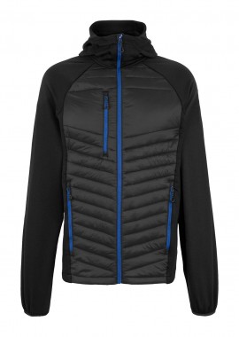 - Men’s Navigate Hybrid Hooded Jacket Regatta Professional TRA549 Black/New Royal