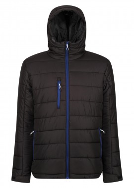 - Men’s Navigate Thermal Hooded Jacket Regatta Professional TRA241 Black/New Royal