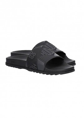HUGO - ΑΝΔΡΙΚΑ SLIDES HUGO MATCHIT ΜΑΥΡΟ