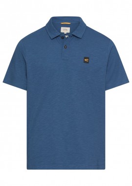 CAMEL ACTIVE - ΑΝΔΡΙΚΗ POLO ΜΠΛΟΥΖΑ CAMEL ACTIVE ΚΟΝΤΟΜΑΝΙΚΗ JERSEY ΜΠΛΕ