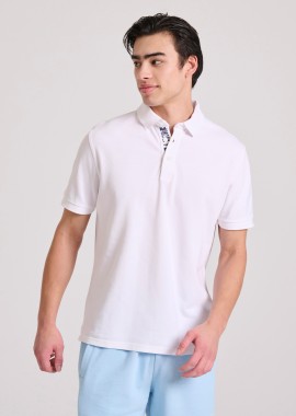 FUNKY BUDDHA - Polo μπλούζα με branded τύπωμα στην εσωτερική πατιλέτα