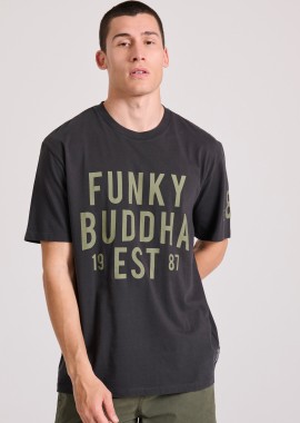 FUNKY BUDDHA - Relaxed fit t-shirt με Funky Buddha τύπωμα