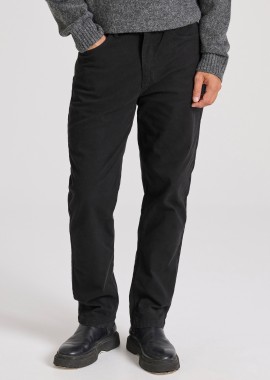 FUNKY BUDDHA - Loose tapered fit casual παντελόνι σε ζακάρ ύφανση