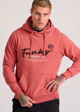 FUNKY BUDDHA - Relaxed fit φούτερ με κέντημα στο στήθος