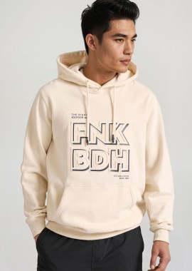 FUNKY BUDDHA - Relaxed fit φούτερ με embossed τύπωμα στο στήθος