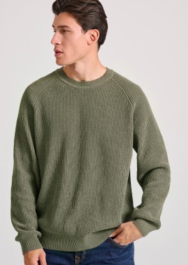 FUNKY BUDDHA - Ανδρική relaxed fit chenille μπλούζα