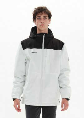 EMERSON - EMERSON MEN'S JACKET WITH DETACHABLE HOOD ΑΣΠΡΟ