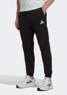 ADIDAS PERFORMANCE - ADIDAS ESSENTIALS FLEECE REGULAR TAPERED PANTS ΜΑΥΡΟ