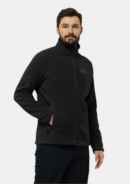 JACK WOLFSKIN - JACK WOLFSKIN WINTERSTEIN FULL-ZIP FLEECE JACKET ΜΑΥΡΟ