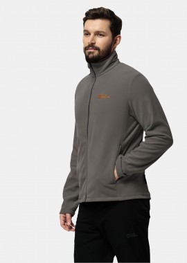 JACK WOLFSKIN - JACK WOLFSKIN TAUNUS FULL-ZIP FLEECE JACKET ΓΚΡΙ