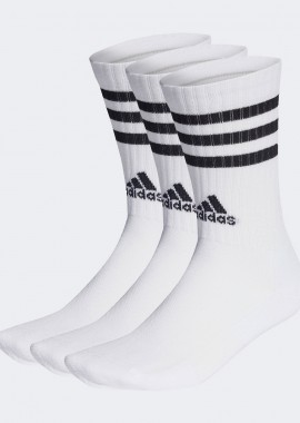 ADIDAS PERFORMANCE - ADIDAS 3-STRIPES CUSHIONED CREW SOCKS 3 PAIRS ΑΣΠΡΟ
