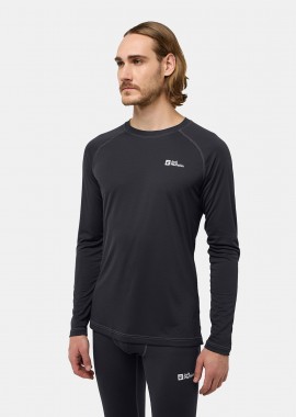 JACK WOLFSKIN - JACK WOLFSKIN INFINITE LIGHT LONG-SLEEVED FUNCTIONAL SHIRT ΜΑΥΡΟ
