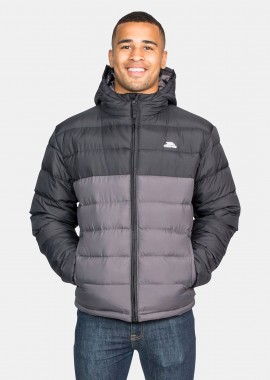 TRESPASS - TRESPASS OSKAR MENS PADDED WATER RESISTANT JACKET ΜΑΥΡΟ