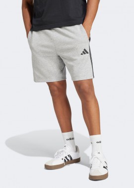 ADIDAS PERFORMANCE - ADIDAS ESSENTIALS 3-STRIPES FRENCH TERRY SHORTS ΓΚΡΙ