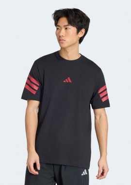 ADIDAS PERFORMANCE - ADIDAS SINGLE JERSEY 3-STRIPES T-SHIRT ΜΑΥΡΟ