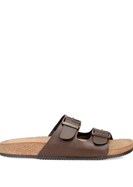 EASY WALK - Καφέ ανδρικό footbed σανδάλι