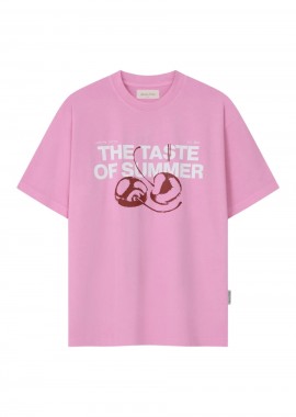 Another Cotton Lab - ANOTHER COTTON LAB Taste of Summer Washed T-Shirt - Ροζ-PD00013248-PINK