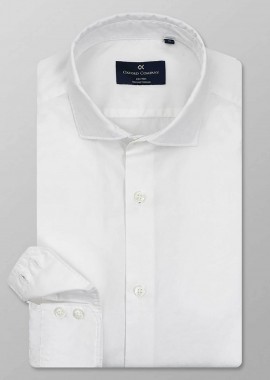 OXFORD COMPANY - Oxford Company ανδρικό πουκάμισο μονόχρωμο Slim Fit