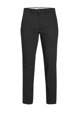 JACK & JONES - JACK & JONES ανδρικό chino παντελόνι μονόχρωμο Loose Fit - 12212930 Μαύρο