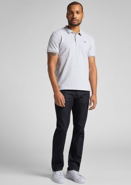 LEE - Lee ανδρικό τζιν παντελόνι πεντάτσεπο με logo patch Straight Fit