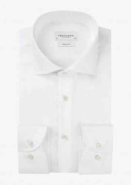 PROFUOMO - Profuomo ανδρικό πουκάμισο μονόχρωμο Regular Fit - PP0H0A004 Λευκό