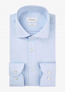 PROFUOMO - Profuomo ανδρικό πουκάμισο μονόχρωμο Regular Fit - PP0H0A005 Μπλε Ανοιχτό