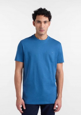 HARMONT & BLAINE - Harmont & Blaine ανδρικό T-shirt με λογότυπο Regular Fit - IRQ400021055 Μπλε