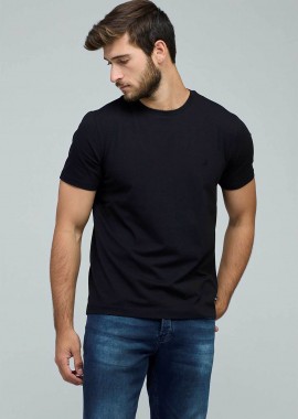 NAUTICA - Nautica ανδρικό T-shirt με κεντημένο λογότυπο Classic Fit - 91001V Μαύρο
