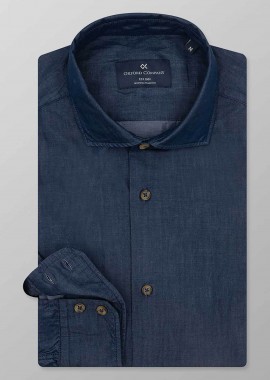 OXFORD COMPANY - Oxford Company ανδρικό sport πουκάμισο μονόχρωμο Slim Fit
