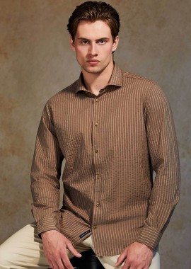 OXFORD COMPANY - Oxford Company ανδρικό sport πουκάμισο ριγέ Slim Fit