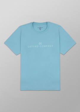 OXFORD COMPANY - Oxford Company ανδρικό T-shirt μονόχρωμο με κεντημένο λογότυπο Regular Fit - K501-MZ20.10 Βεραμάν