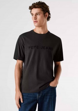 PEPE JEANS - Pepe Jeans ανδρικό T-shirt μονόχρωμο με logo print