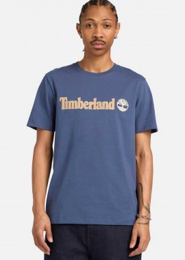 TIMBERLAND - Timberland ανδρικό T-shirt με logo print Regular Fit '' Kennebec River Linear Logo'' - TB0A5UPQEYO1 Μπλε