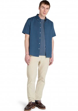 TIMBERLAND - Timberland ανδρικό παντελόνι jogger με ελαστική μέση Regular Tapered Fit - TB0A2F6BEOH1 Εκρού