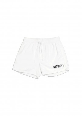 DIESEL - Diesel ανδρικό μαγιό σορτς με logo print - S26A175830AFBA Λευκό