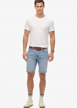 SUPERDRY & CO - Superdry ανδρική denim βερμούδα πεντάτσεπη Straight Fit