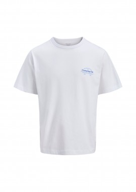 JACK & JONES - JACK & JONES ανδρικό T-shirt με λογότυπο Regular Fit - 12290859 Λευκό