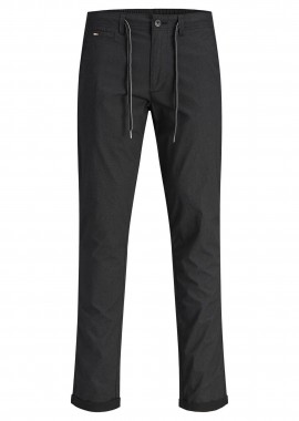 JACK & JONES - JACK & JONES ανδρικό παντελόνι chino με ελαστική μέση Slim Fit - 12293491 Μαύρο