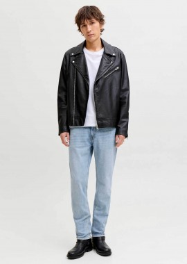 JACK & JONES - JACK & JONES ανδρικό τζιν παντελόνι πεντάτσεπο Regular Fit - 12291693 Denim Blue Ανοιχτό