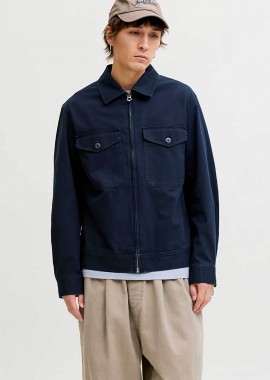 JACK & JONES - JACK & JONES ανδρικό jacket με γιακά και τσέπες - 12291882 Μπλε Σκούρο