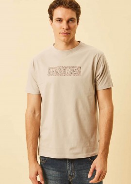 DORS - DORS ανδρικό T-shirt με graphic logo Regular Fit - 1140024.C03 Μπεζ