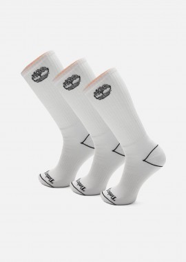 TIMBERLAND - Timberland σετ unisex μακριές κάλτσες (3 ζευγάρια) - TB0A6BBY1001 Λευκό