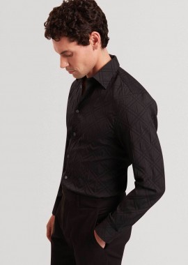 TED BAKER - Ted Baker ανδρικό πουκάμισο με geometric pattern Regular Fit