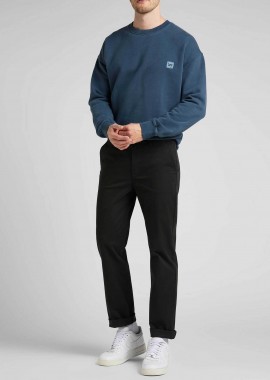 LEE - Lee® ανδρικό παντελόνι chino μονόχρωμο Regular Fit - L71FTY01-** Μαύρο