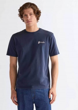 WRANGLER - Wrangler® ανδρικό T-shirt με graphic print Relaxed Fit - 112377995 Μπλε Σκούρο