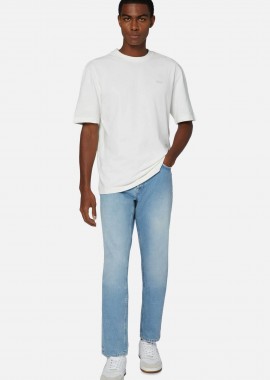 BOGGI MILANO - Boggi Milano ανδρικό τζην παντελόνι πεντάτσεπο Straight Fit - BO24P034901 Denim Blue Ανοιχτό