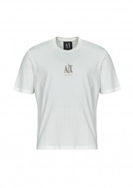 ARMANI EXCHANGE - Armani Exchange ανδρικό T-shirt μονόχρωμο με λογότυπο Regular Fit - XM000363AF12308 Λευκό